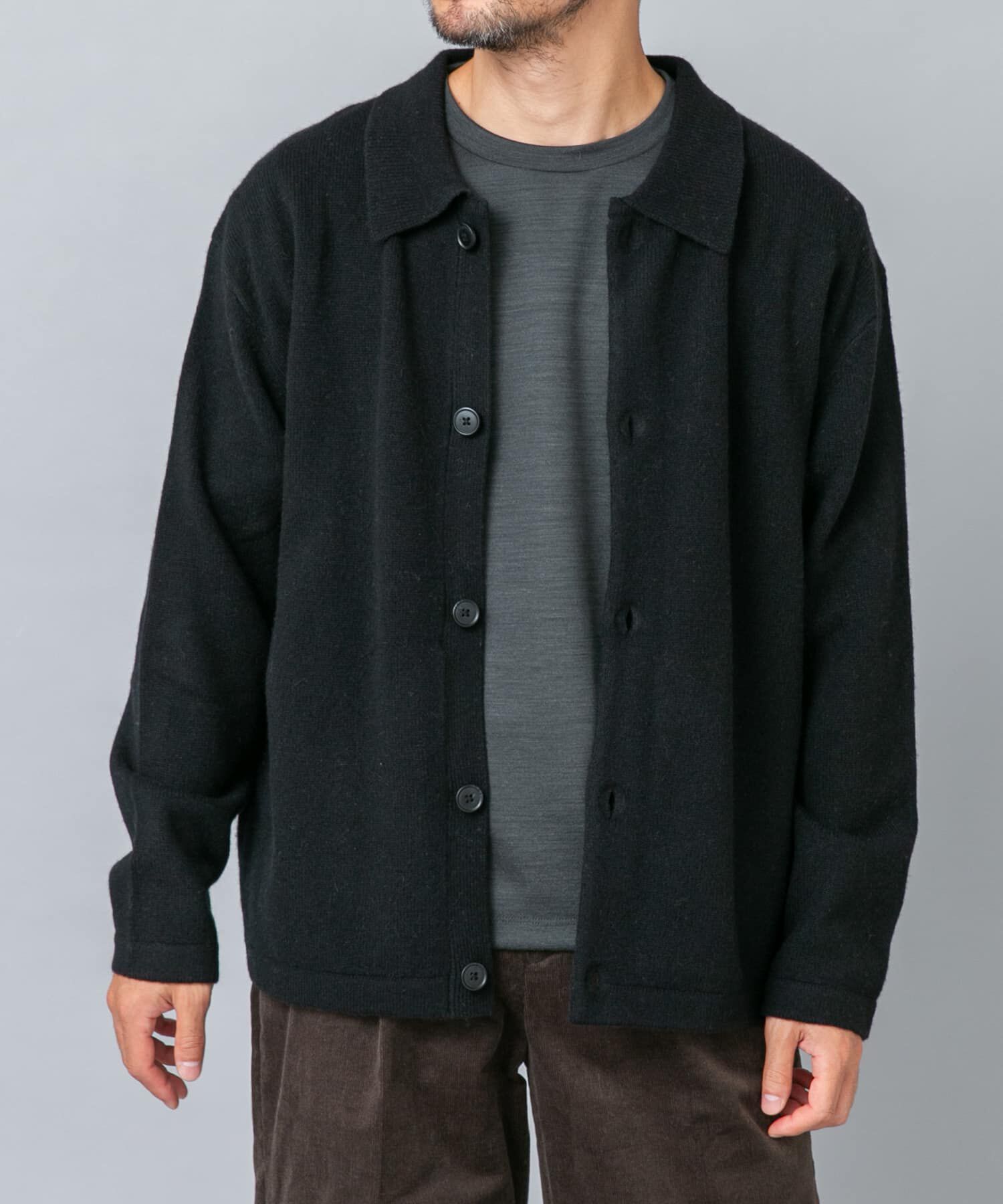 URBAN RESEARCH ROSSO「『XLサイズあり』ハミルトンラムズウールポロカーディガン」|カーディガン|