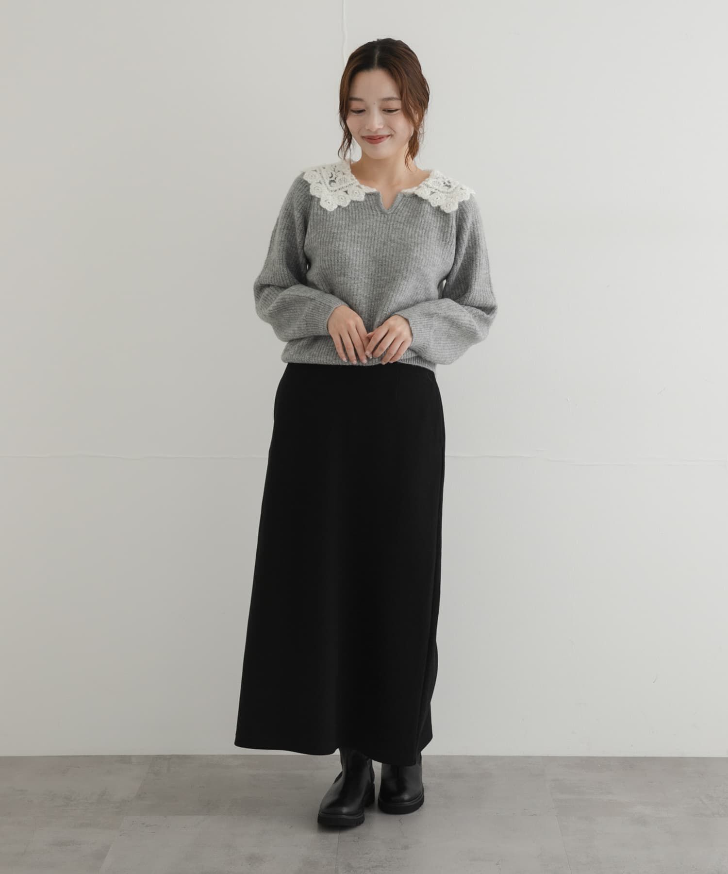 Sonny Label 「『WEB限定』レースカラーアゼニットプルオーバー」|ニット・セーター|