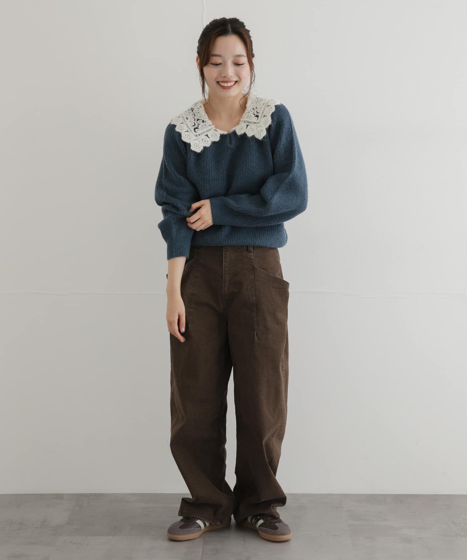 Sonny Label 「『WEB限定』レースカラーアゼニットプルオーバー」|ニット・セーター|