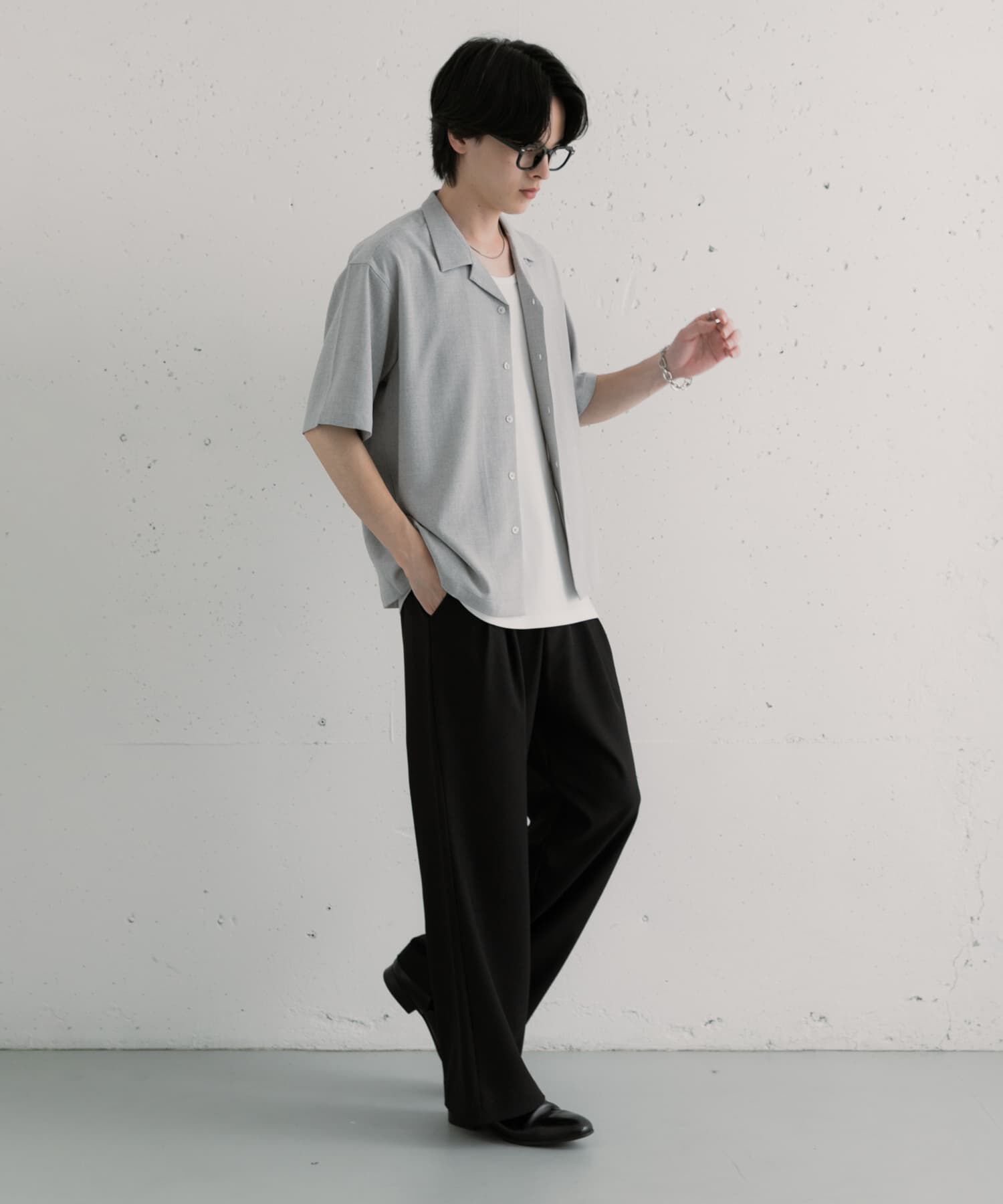 SENSE OF PLACE by URBAN RESEARCH「リネンライクマイクロチェックオープンカラーシャツ」|シャツ・ブラウス|