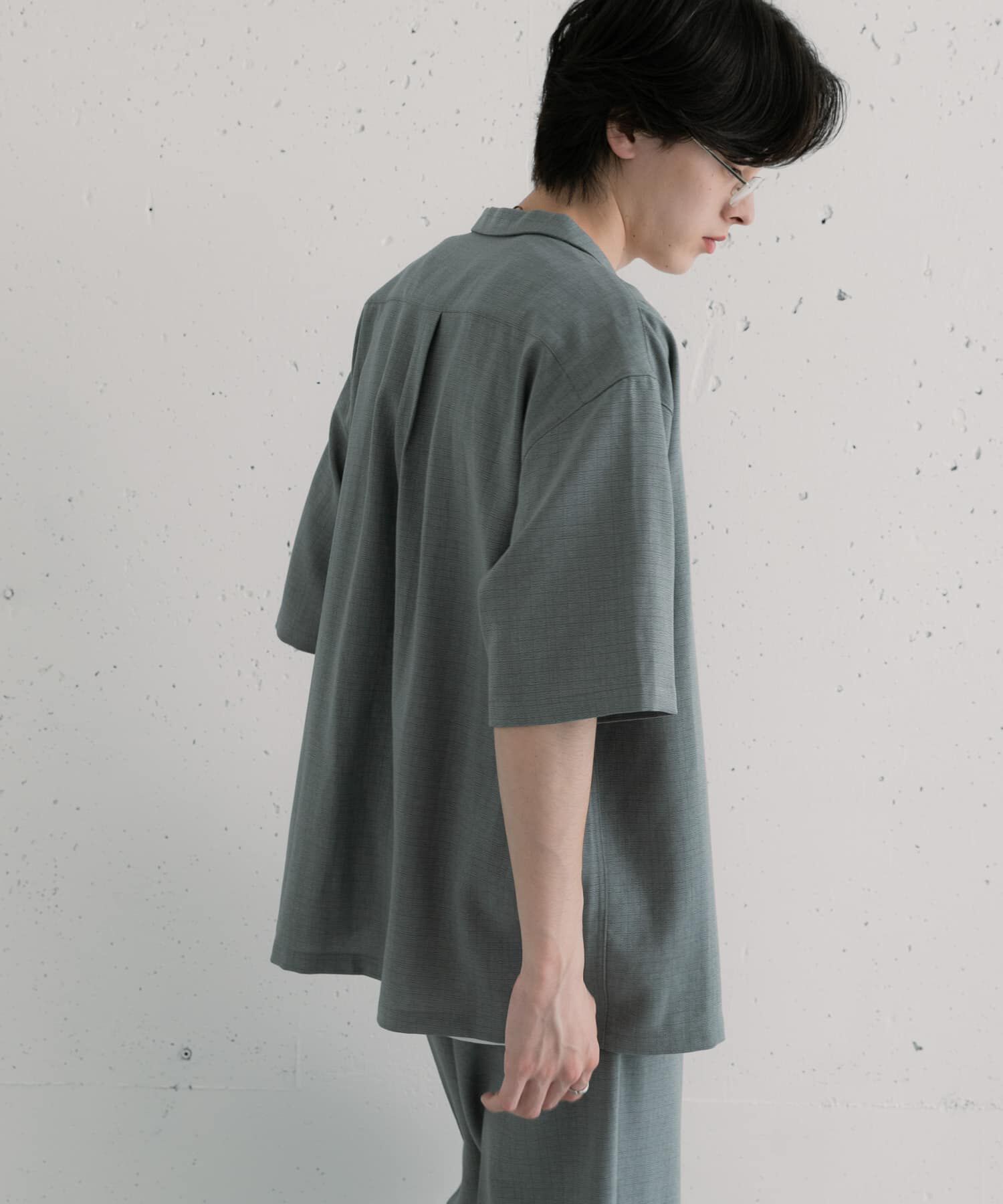 SENSE OF PLACE by URBAN RESEARCH「リネンライクマイクロチェックオープンカラーシャツ」|シャツ・ブラウス|