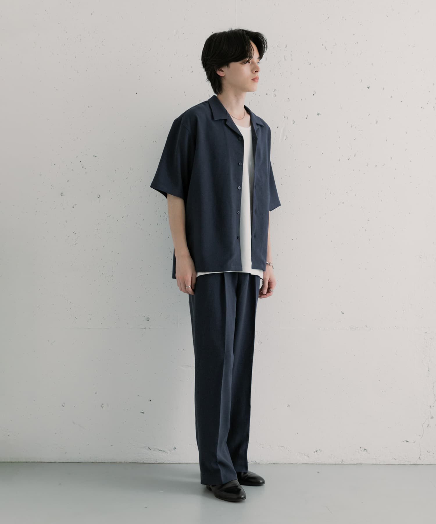 SENSE OF PLACE by URBAN RESEARCH「リネンライクマイクロチェックオープンカラーシャツ」|シャツ・ブラウス|