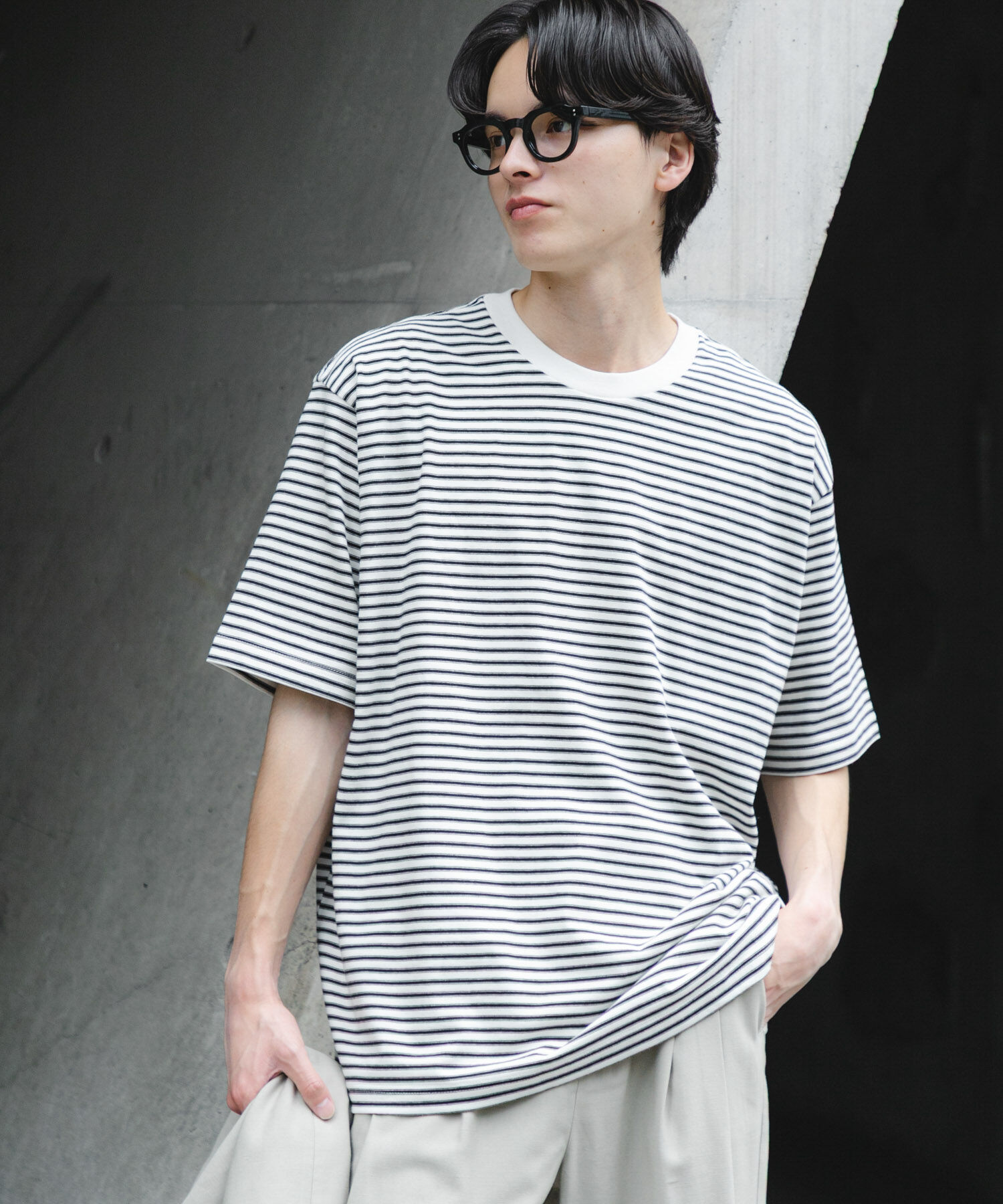 SENSE OF PLACE by URBAN RESEARCH「マルチボーダーショートスリーブTシャツ」|Tシャツ・カットソー|ホワイト