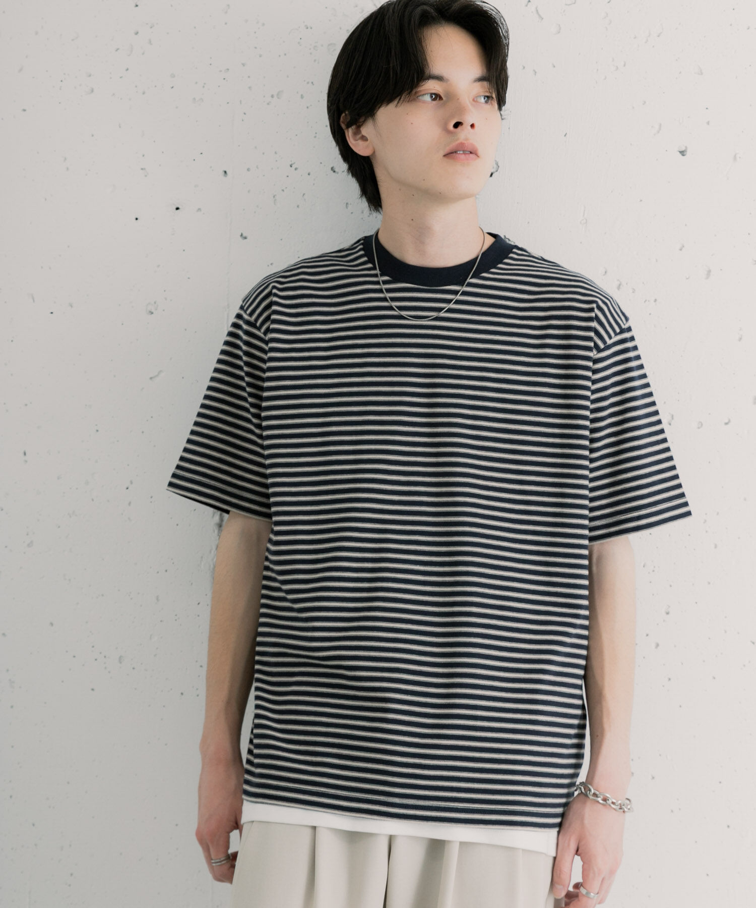 SENSE OF PLACE by URBAN RESEARCH「マルチボーダーショートスリーブTシャツ」|Tシャツ・カットソー|