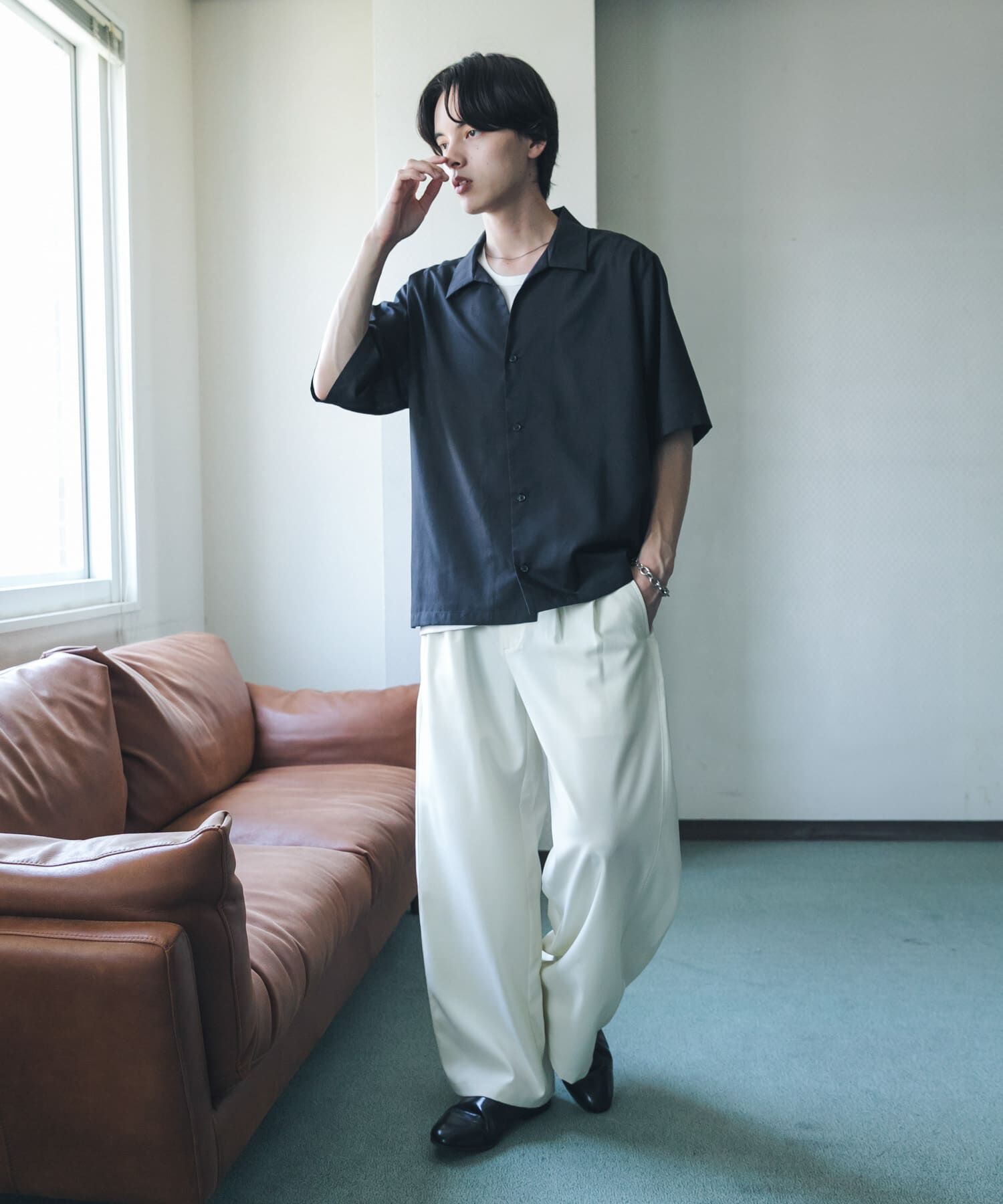 SENSE OF PLACE by URBAN RESEARCH「『イージーケア』シアースキッパーショートスリーブシャツ」|シャツ・ブラウス|