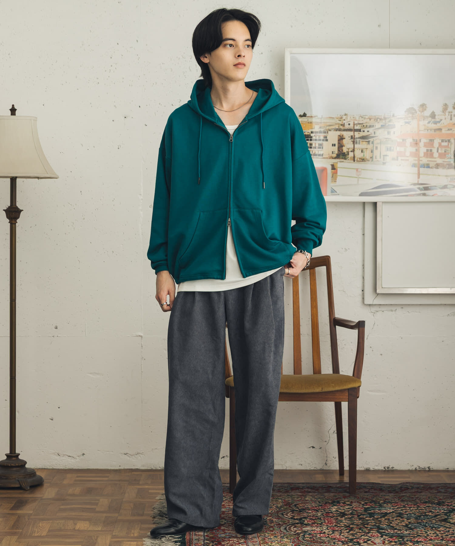 SENSE OF PLACE by URBAN RESEARCH「ドローコードWZIPパーカー」|パーカー|
