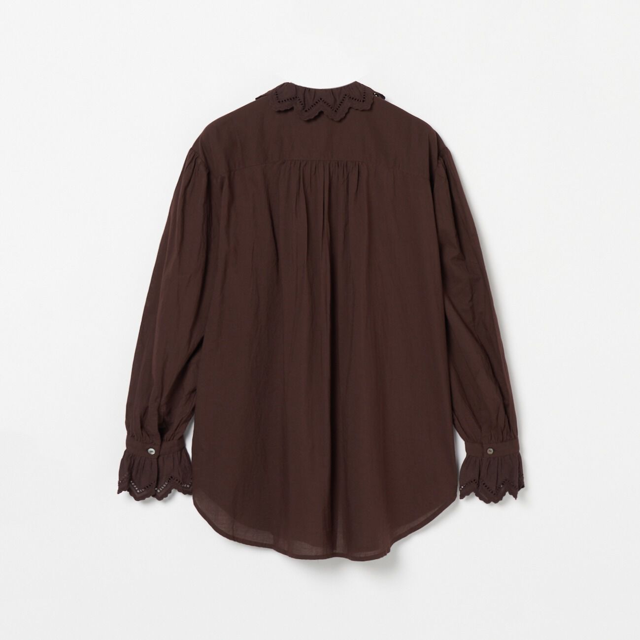  「normment SCALLOP EMBROIDERY FRILLS BLOUSE」|シャツ・ブラウス|
