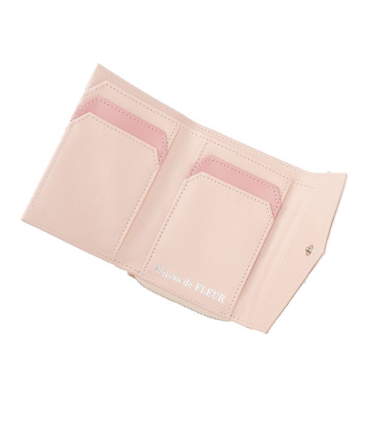Maison de FLEUR「リボンビジューキルティングウォレット」|財布|