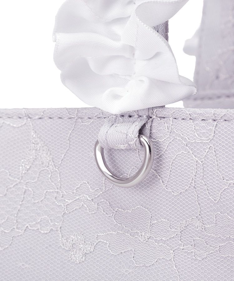 Maison de FLEUR「ブルーマニアフリルハンドルスクエアトートバッグ」|トートバッグ|