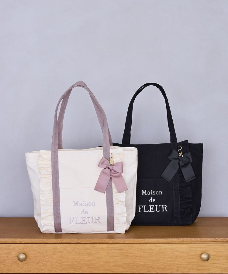 Maison de FLEUR「フロントフリルマルチポケットトートバッグ」|トートバッグ|