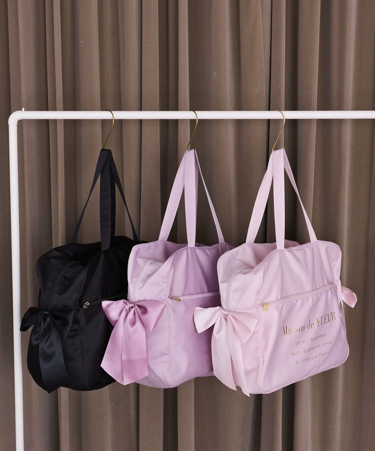 Maison de FLEUR「サテンキャリーオンバッグ」|トートバッグ|