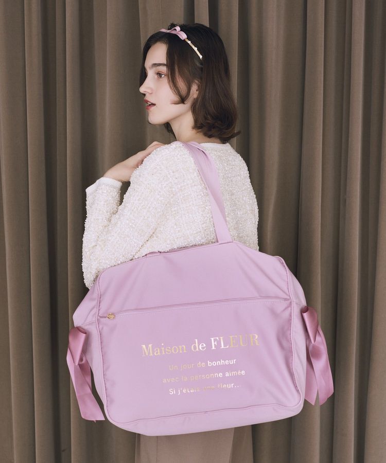 Maison de FLEUR「サテンキャリーオンバッグ」|トートバッグ|