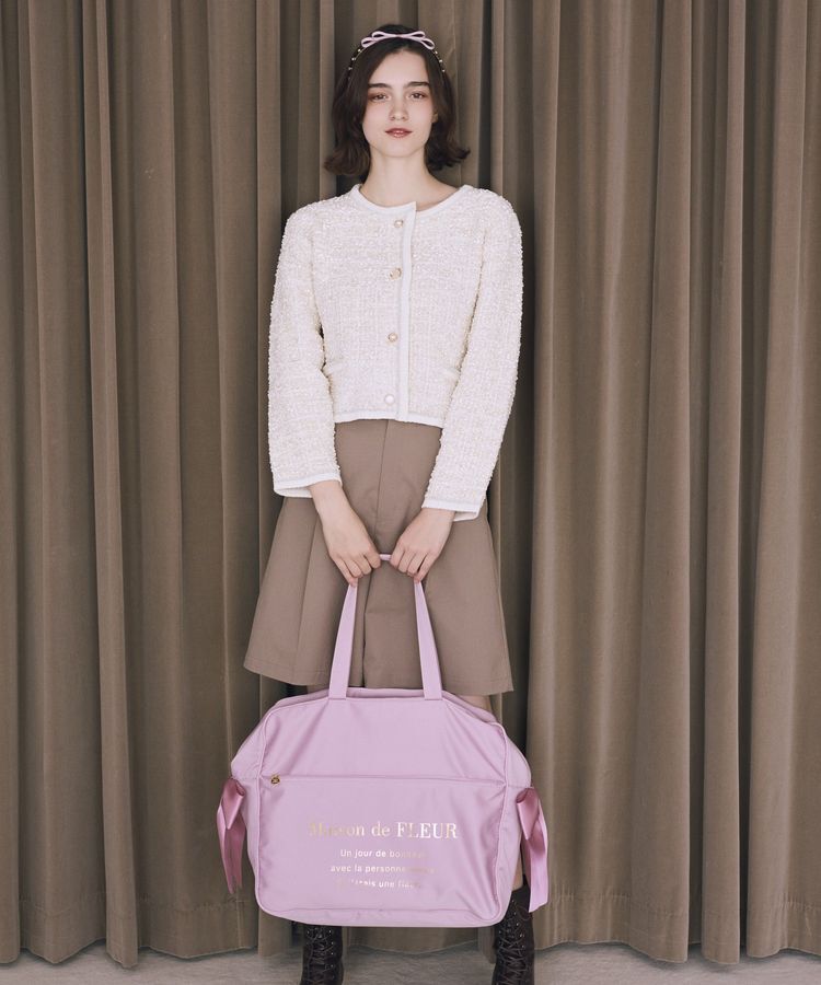 Maison de FLEUR「サテンキャリーオンバッグ」|トートバッグ|