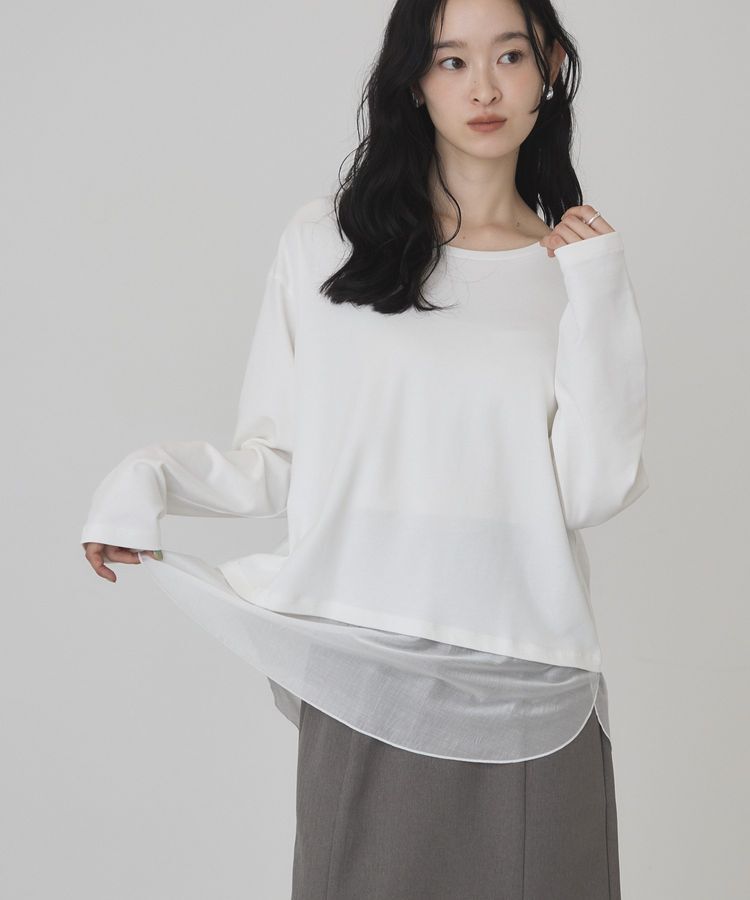 AMERICAN HOLIC「裾異素材プルオーバー」|Tシャツ・カットソー|