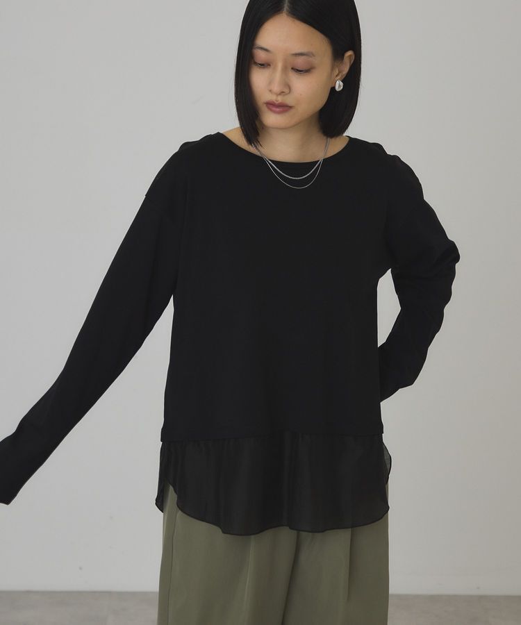 AMERICAN HOLIC「裾異素材プルオーバー」|Tシャツ・カットソー|