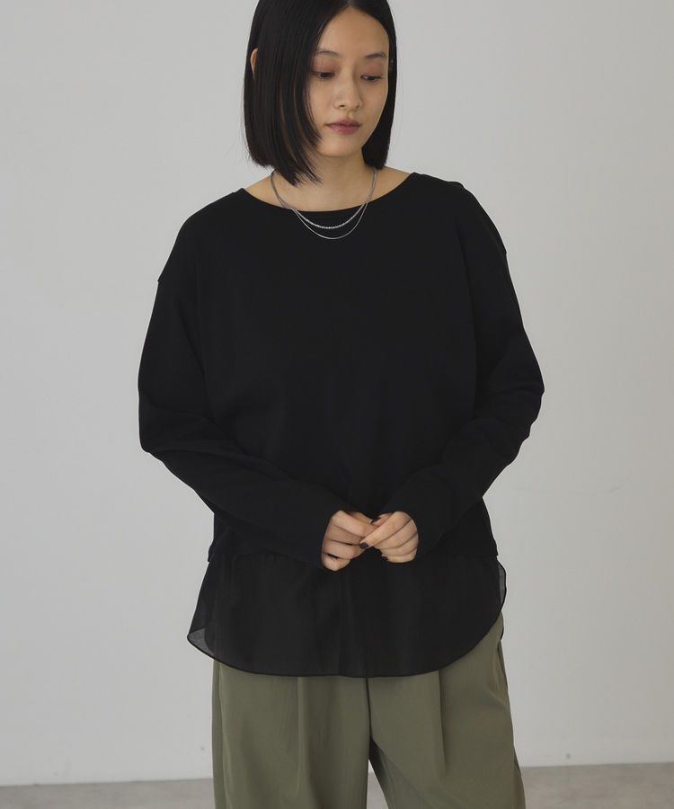 AMERICAN HOLIC「裾異素材プルオーバー」|Tシャツ・カットソー|