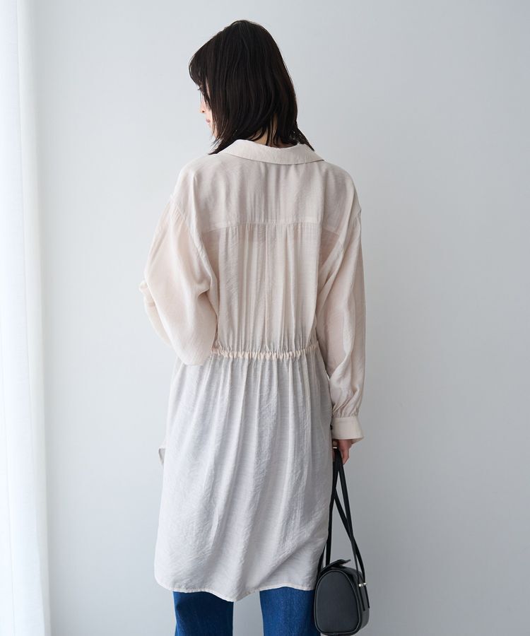 YECCA VECCA「シアー2way袖バルーンチュニック」|シャツ・ブラウス|