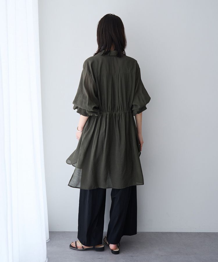 YECCA VECCA「シアー2way袖バルーンチュニック」|シャツ・ブラウス|