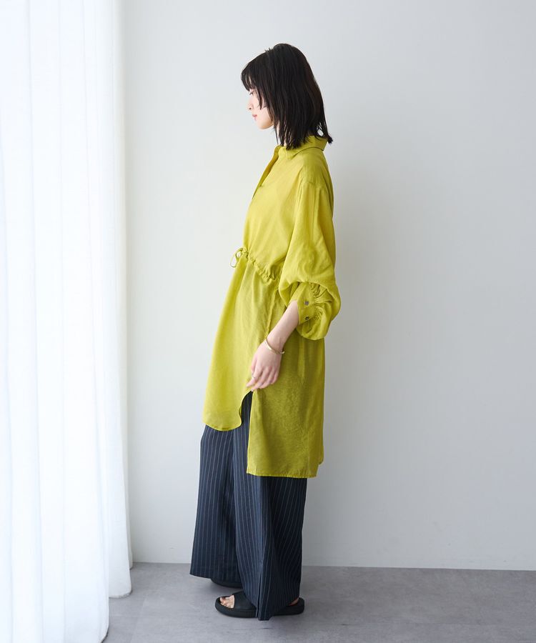 YECCA VECCA「シアー2way袖バルーンチュニック」|シャツ・ブラウス|