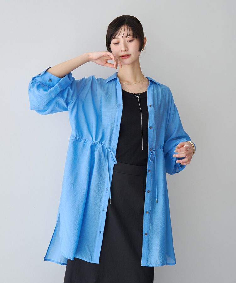 YECCA VECCA「シアー2way袖バルーンチュニック」|シャツ・ブラウス|