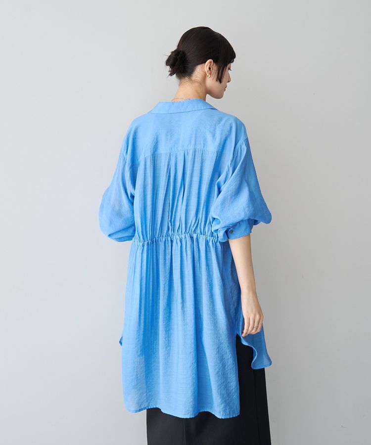 YECCA VECCA「シアー2way袖バルーンチュニック」|シャツ・ブラウス|