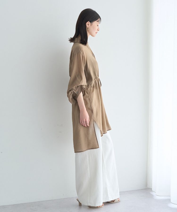 YECCA VECCA「シアー2way袖バルーンチュニック」|シャツ・ブラウス|