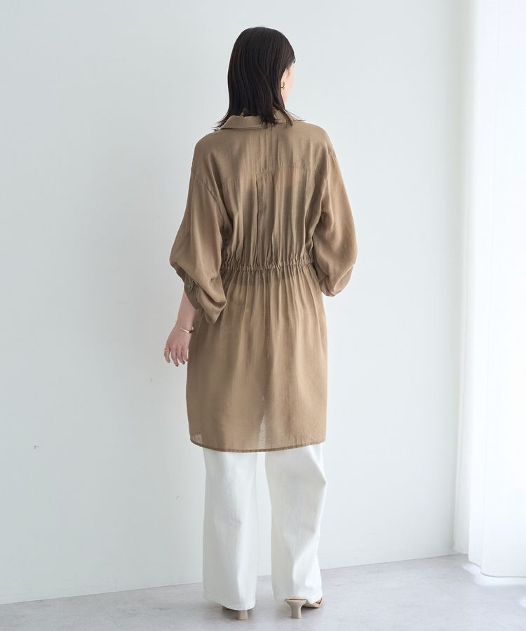 YECCA VECCA「シアー2way袖バルーンチュニック」|シャツ・ブラウス|