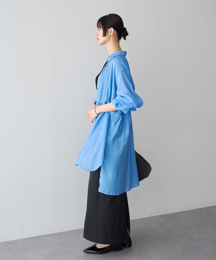 YECCA VECCA「シアー2way袖バルーンチュニック」|シャツ・ブラウス|