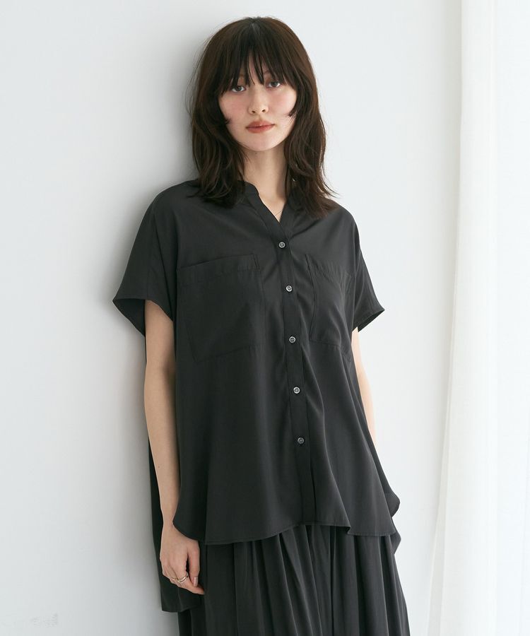 YECCA VECCA「【接触冷感/セットアップ可能】ポケットスキッパーシャツ」|シャツ・ブラウス|