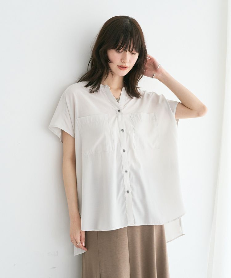 YECCA VECCA「【接触冷感/セットアップ可能】ポケットスキッパーシャツ」|シャツ・ブラウス|