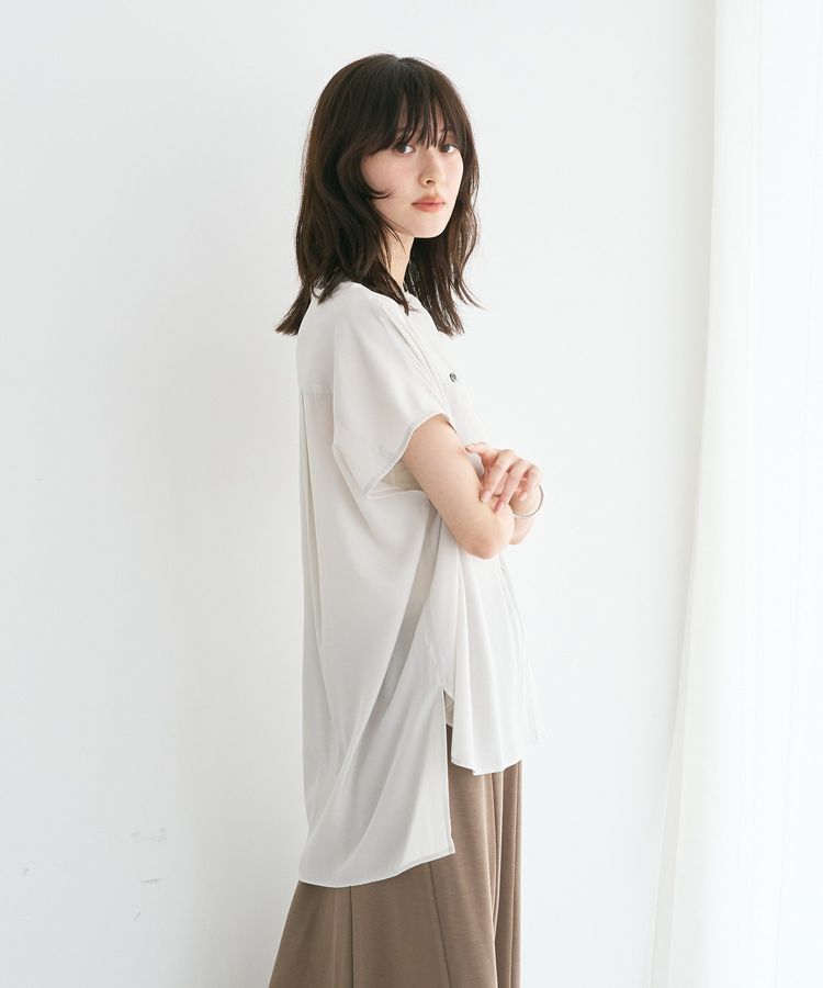YECCA VECCA「【接触冷感/セットアップ可能】ポケットスキッパーシャツ」|シャツ・ブラウス|