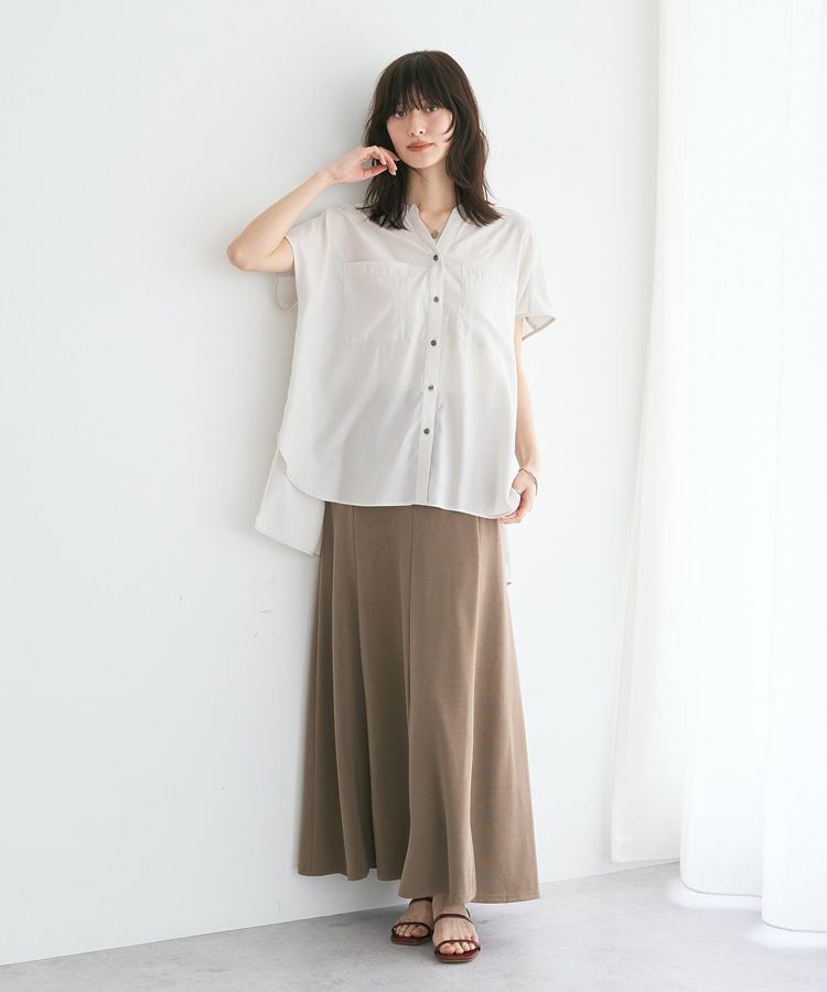 YECCA VECCA「【接触冷感/セットアップ可能】ポケットスキッパーシャツ」|シャツ・ブラウス|