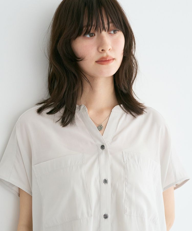 YECCA VECCA「【接触冷感/セットアップ可能】ポケットスキッパーシャツ」|シャツ・ブラウス|