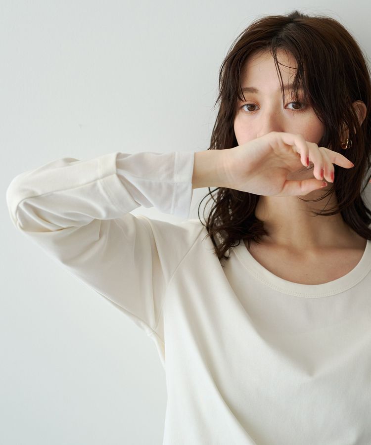 YECCA VECCA「袖口レイヤードロンTee」|Tシャツ・カットソー|