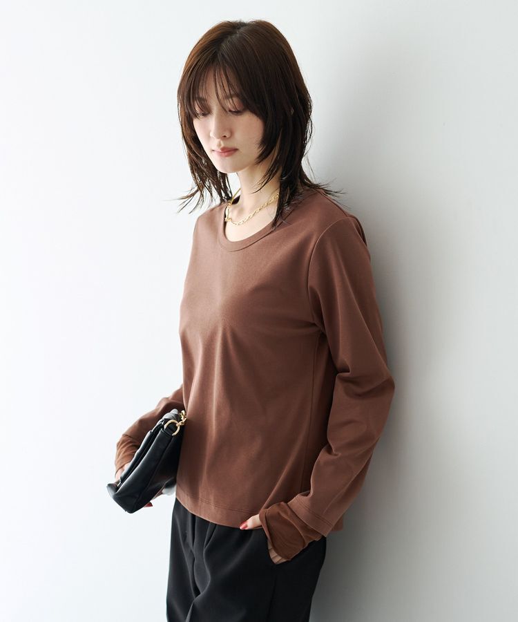 YECCA VECCA「袖口レイヤードロンTee」|Tシャツ・カットソー|