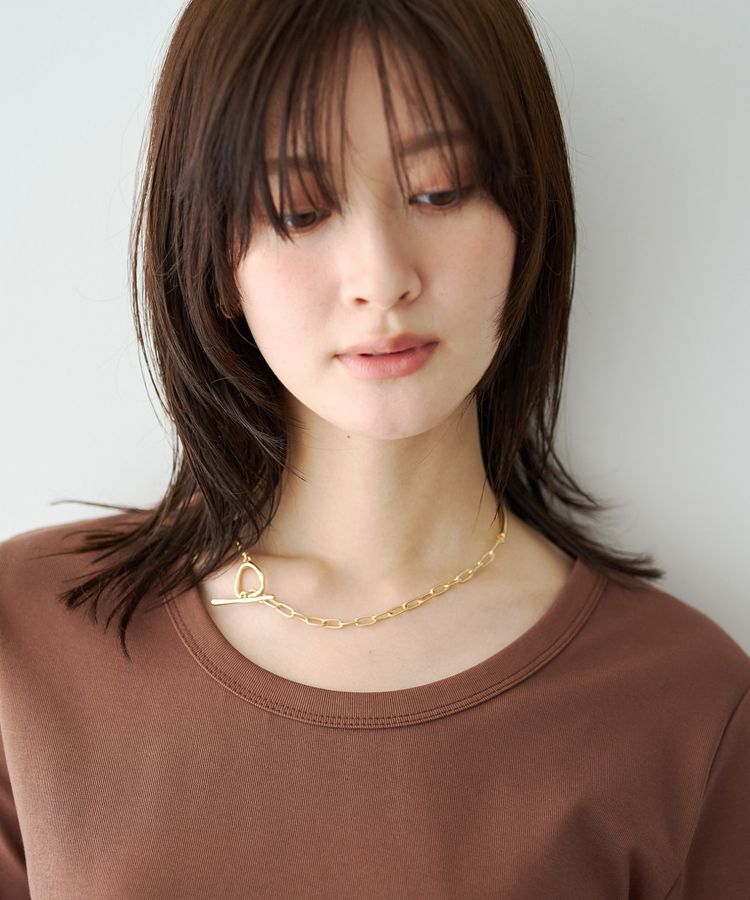 YECCA VECCA「袖口レイヤードロンTee」|Tシャツ・カットソー|