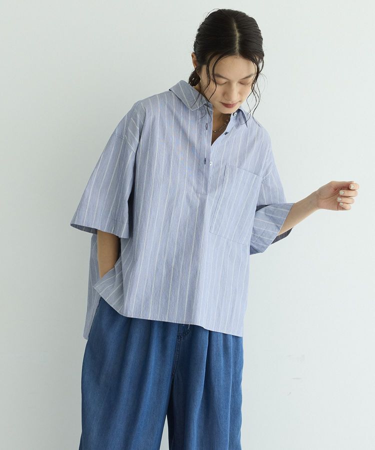 GARAGE OF GOOD CLOTHING「【日本製】ストライプスキッパーシャツ」|シャツ・ブラウス|