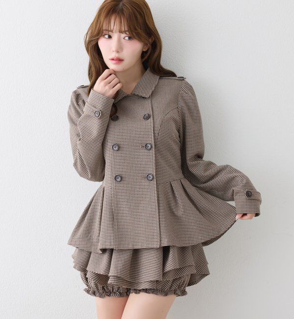  「【Premium order】レイヤード風フレアミニスカート/セットアップ可能」|スカート|
