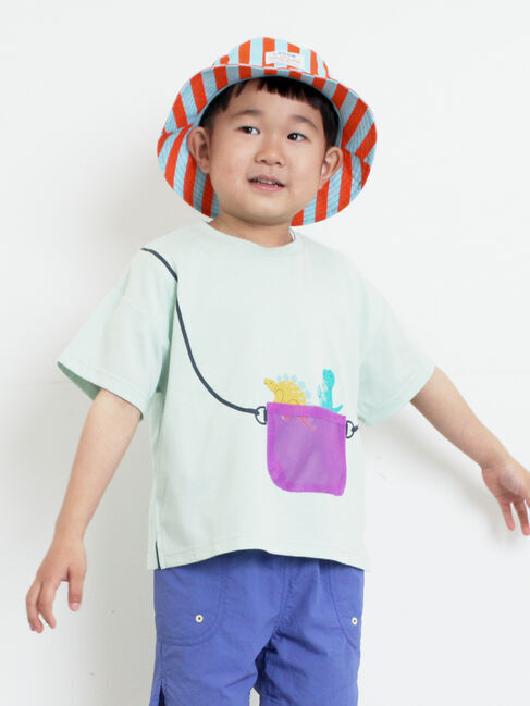 Samansa Mos2 Lagom「【吸水速乾】メッシュポケット恐竜Tシャツ」|Tシャツ・カットソー|