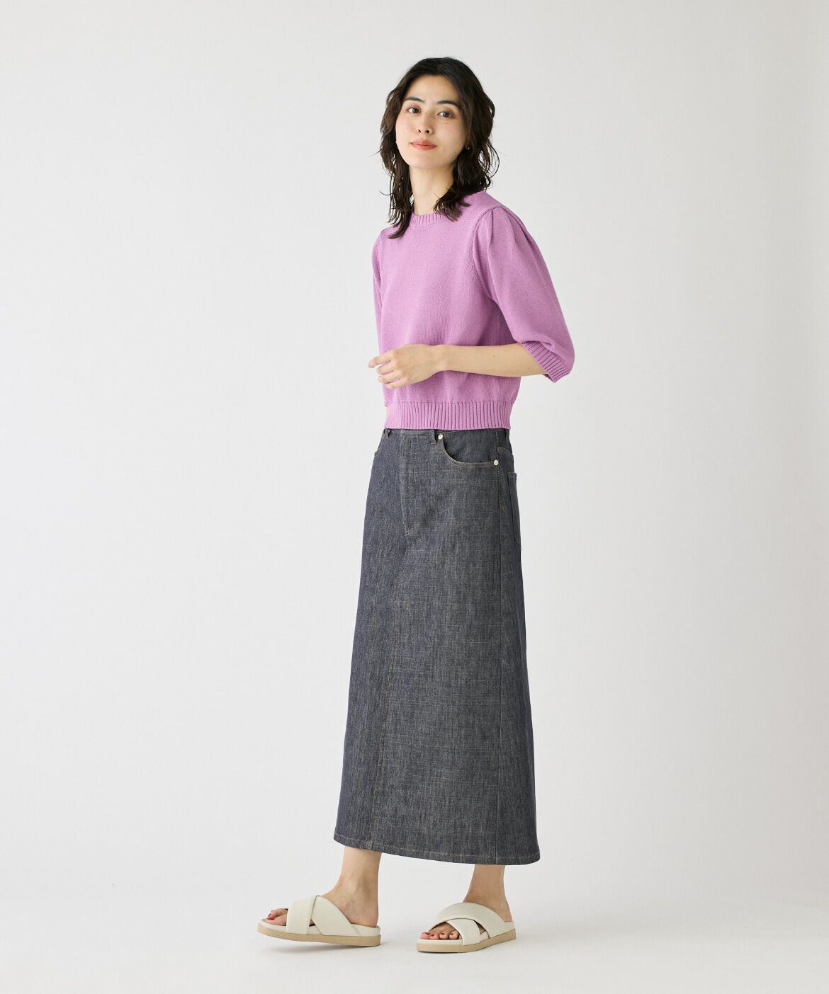 DAY by DAY it&rsquo;s international「ポケットワークストレートスカート《SUVIN DENIM》」|スカート|
