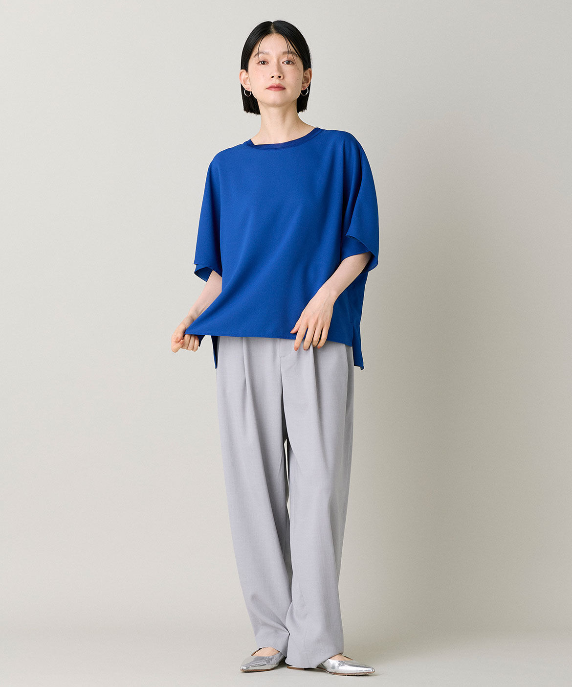 INED「ｼﾞｮｰｾﾞｯﾄﾄﾞﾙﾏﾝｽﾘｰﾌﾞｶｯﾄｿｰ《接触冷感･吸水速乾 」|Tシャツ・カットソー|