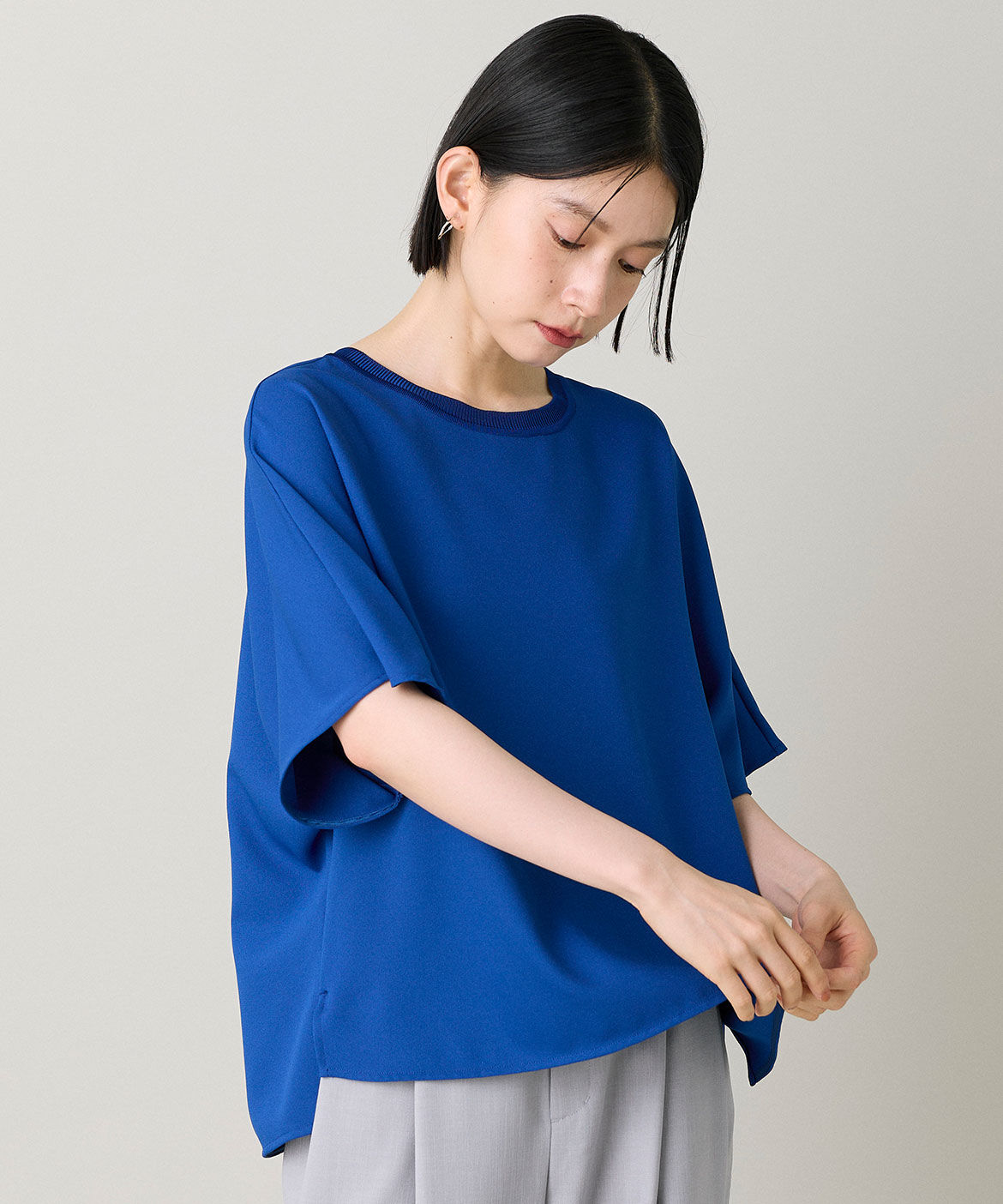 INED「ｼﾞｮｰｾﾞｯﾄﾄﾞﾙﾏﾝｽﾘｰﾌﾞｶｯﾄｿｰ《接触冷感･吸水速乾 」|Tシャツ・カットソー|