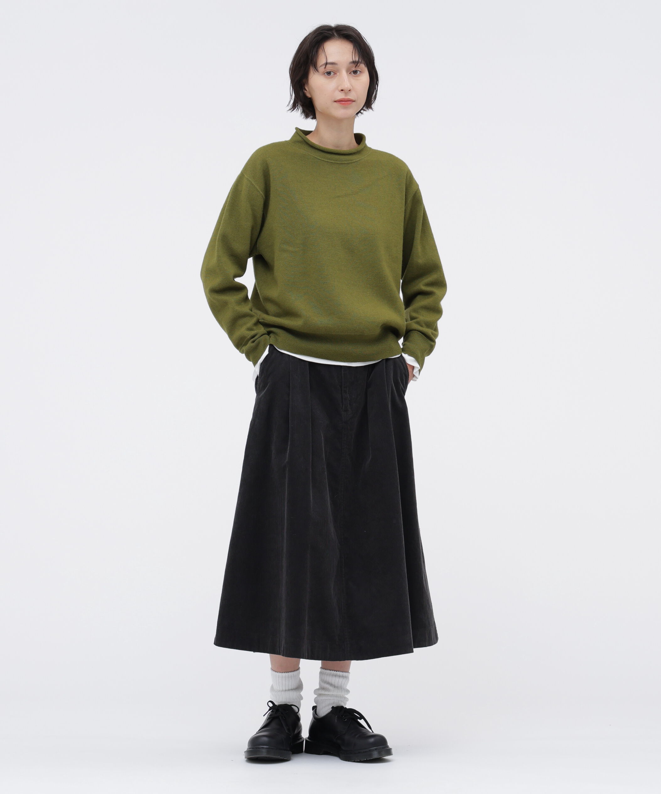 MHL.「DRY COTTON NEEDLECORD SKIRT」|スカート|