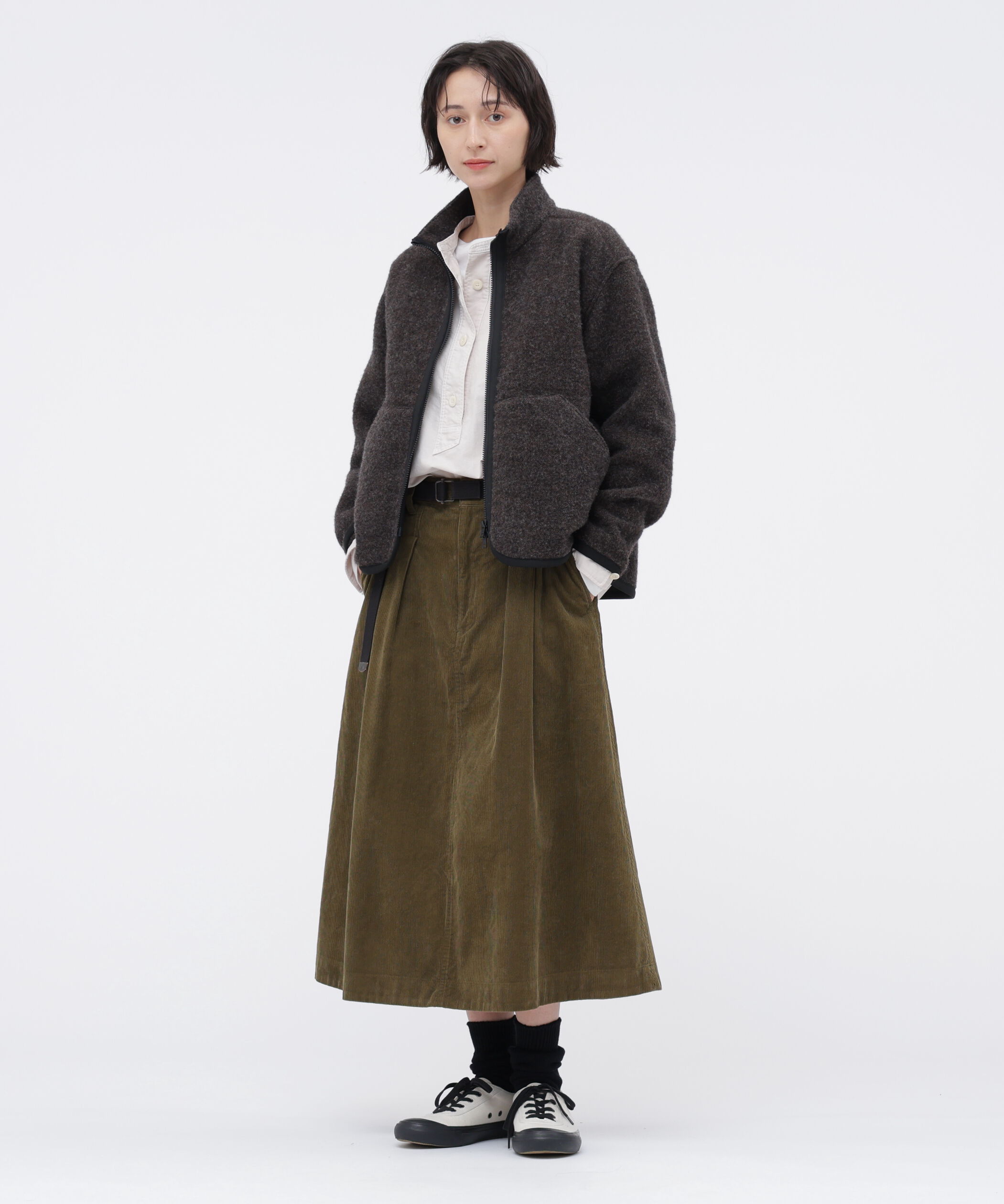 MHL.「DRY COTTON NEEDLECORD SKIRT」|スカート|