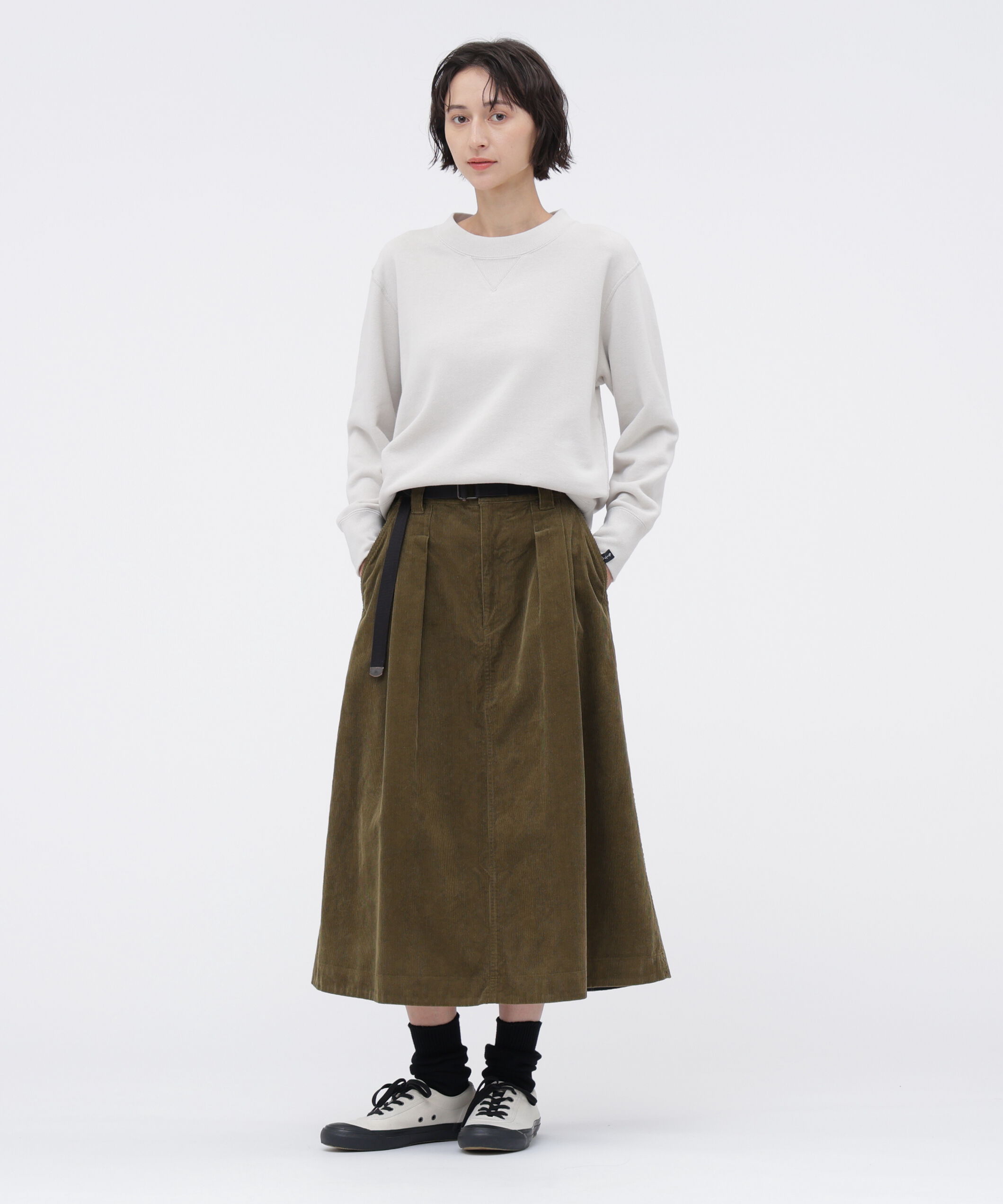 MHL.「DRY COTTON NEEDLECORD SKIRT」|スカート|