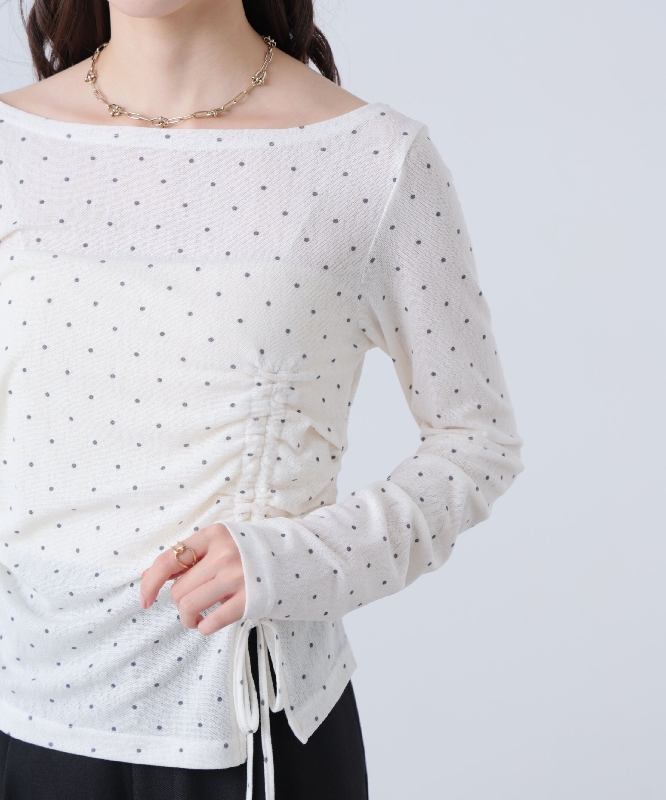  「アシメドロストチェックカットソー」|Tシャツ・カットソー|