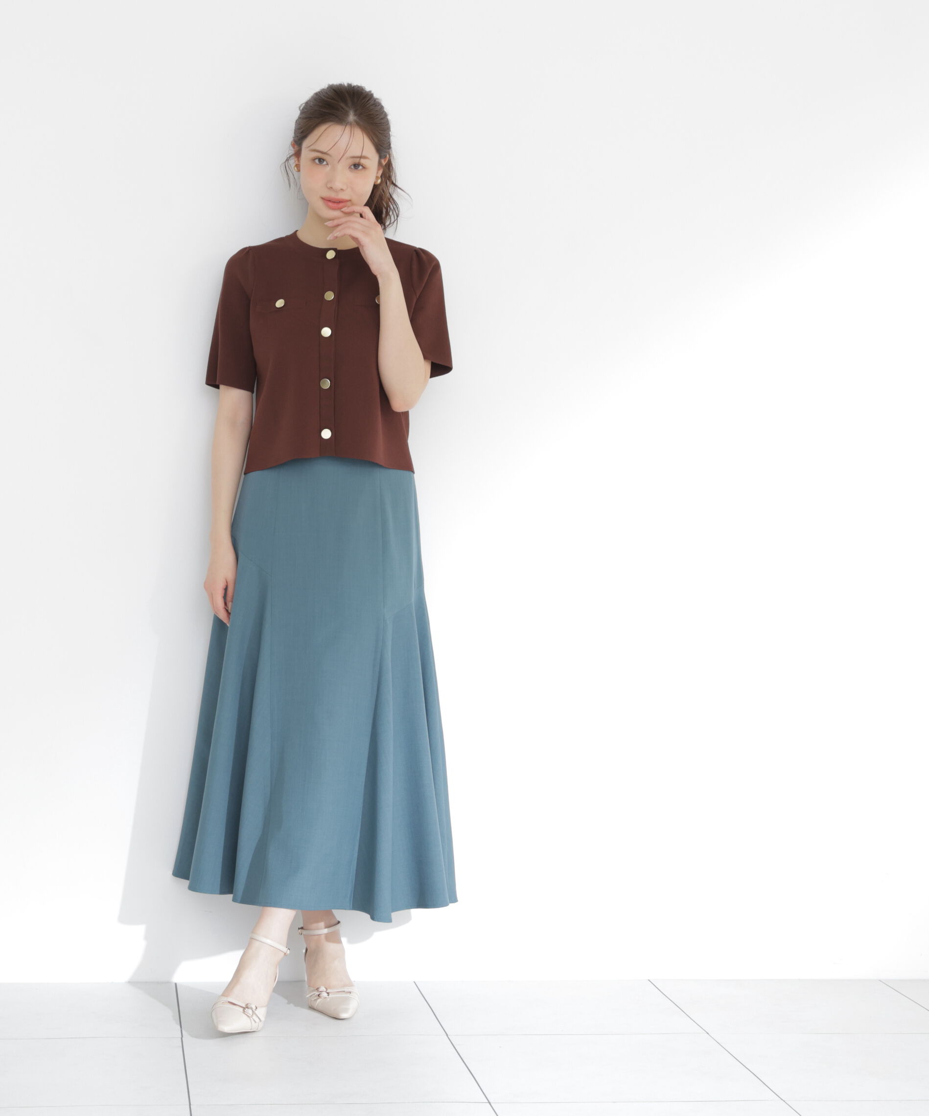 PROPORTION BODY DRESSING「アシメ切替スカート」|スカート|