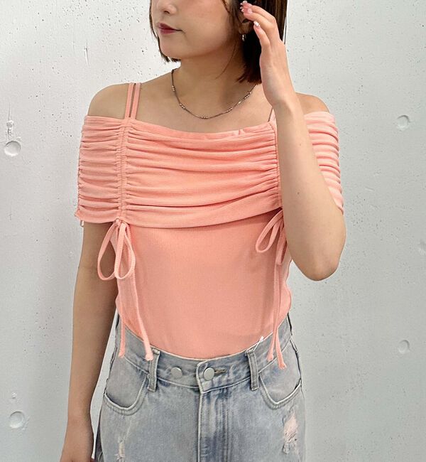 archives「ドロストオフショルカットＴＯＰＳ」|タンクトップ|