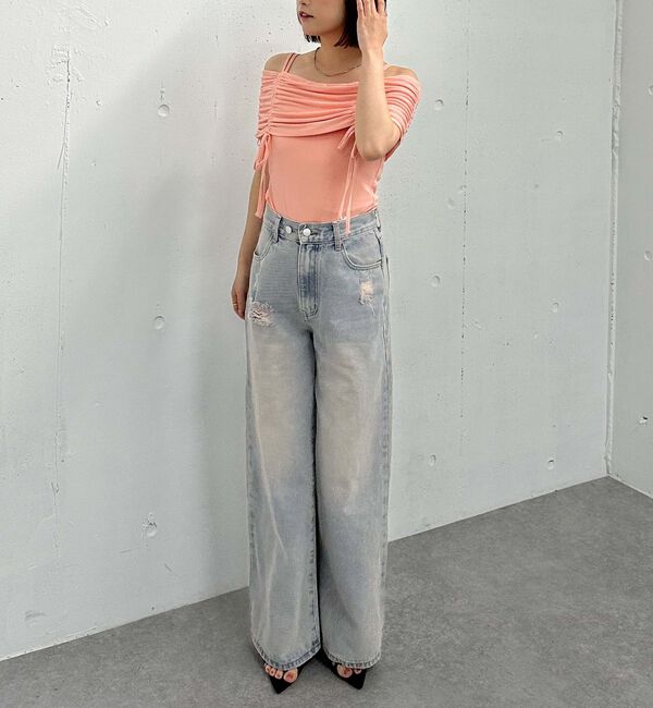 archives「ドロストオフショルカットＴＯＰＳ」|タンクトップ|