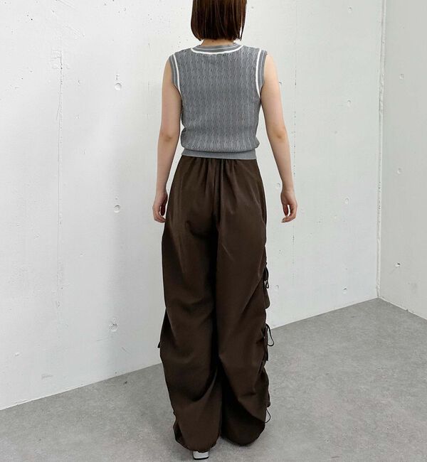 archives「ロゴ刺繍ラインケーブルニットベスト」|ニット・セーター|